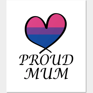 Proud Mum LGBT Gay Pride Month Bisexual Flag Posters and Art